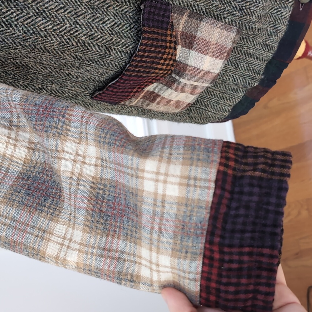 Handmade Patchwork Jacket Tweed Flannel Vintage H… - image 4